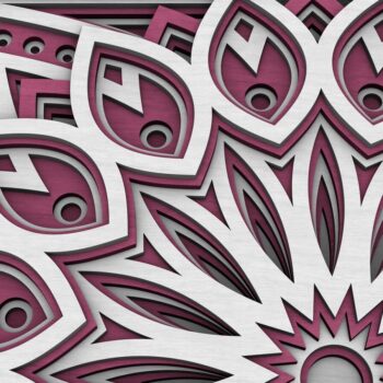 Intra απο ξύλο plywood 3mm-4mm πάχος - Flower Mandala , Layered Mandala  Δίασταση 30x30 cm INTRAFABR-29231614 - Image 6