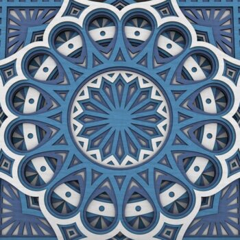 Intra απο ξύλο plywood 3mm-4mm πάχος - Flower Mandala , Layered Mandala  Δίασταση 30x30 cm INTRAFABR-29231672 - Image 1