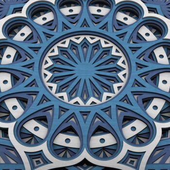 Intra απο ξύλο plywood 3mm-4mm πάχος - Flower Mandala , Layered Mandala  Δίασταση 30x30 cm INTRAFABR-29231672 - Image 4