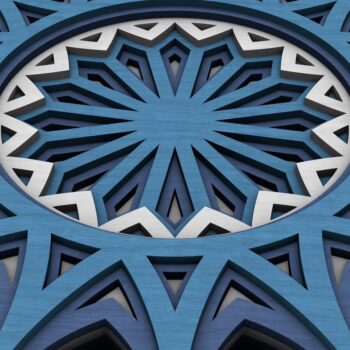 Intra απο ξύλο plywood 3mm-4mm πάχος - Flower Mandala , Layered Mandala  Δίασταση 30x30 cm INTRAFABR-29231672 - Image 5