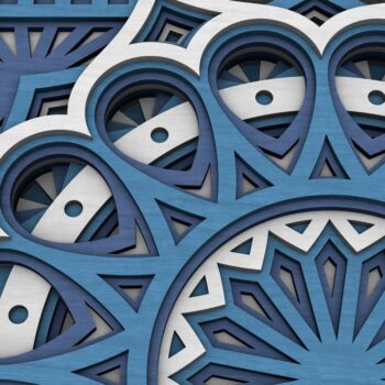 Intra απο ξύλο plywood 3mm-4mm πάχος - Flower Mandala , Layered Mandala  Δίασταση 30x30 cm INTRAFABR-29231672 - Image 6