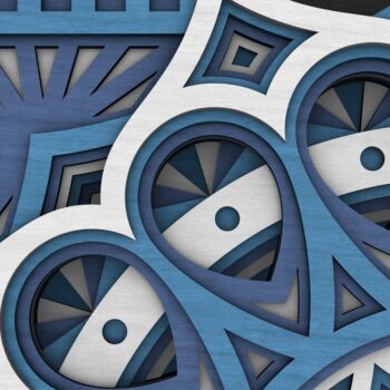 Intra απο ξύλο plywood 3mm-4mm πάχος - Flower Mandala , Layered Mandala  Δίασταση 30x30 cm INTRAFABR-29231672 - Image 7