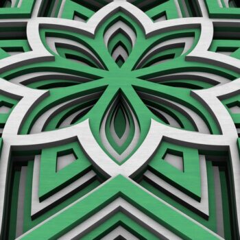 Intra απο ξύλο plywood 3mm-4mm πάχος - Flower Mandala , Layered Mandala  Δίασταση 30x30 cm INTRAFABR-29231827 - Image 2