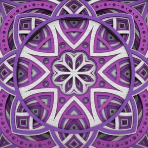 Intra απο ξύλο plywood 3mm-4mm πάχος - Flower Mandala , Layered Mandala  Δίασταση 30x30 cm INTRAFABR-29231951