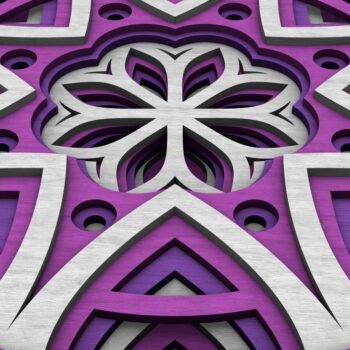 Intra απο ξύλο plywood 3mm-4mm πάχος - Flower Mandala , Layered Mandala  Δίασταση 30x30 cm INTRAFABR-29231951 - Image 5