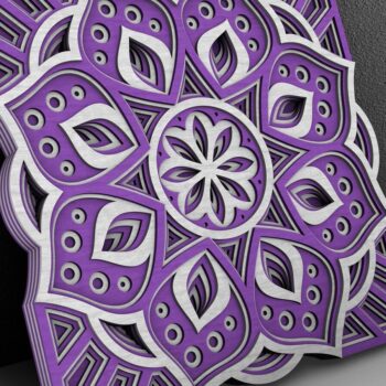 Intra απο ξύλο plywood 3mm-4mm πάχος - Flower Mandala , Layered Mandala  Δίασταση 30x30 cm INTRAFABR-29232067 - Image 2