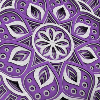 Intra απο ξύλο plywood 3mm-4mm πάχος - Flower Mandala , Layered Mandala  Δίασταση 30x30 cm INTRAFABR-29232067 - Image 3