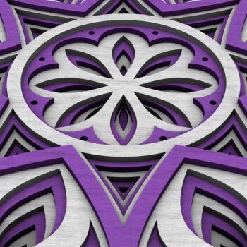 Intra απο ξύλο plywood 3mm-4mm πάχος - Flower Mandala , Layered Mandala  Δίασταση 30x30 cm INTRAFABR-29232067 - Image 5