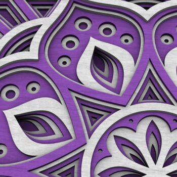 Intra απο ξύλο plywood 3mm-4mm πάχος - Flower Mandala , Layered Mandala  Δίασταση 30x30 cm INTRAFABR-29232067 - Image 6