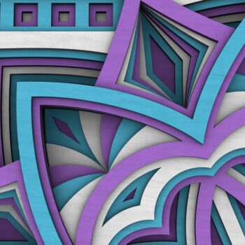 Intra απο ξύλο plywood 3mm-4mm πάχος - Flower Mandala , Layered Mandala  Δίασταση 30x30 cm INTRAFABR-29232364 - Image 2