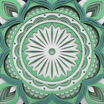 Intra απο ξύλο plywood 3mm-4mm πάχος - Flower Mandala , Layered Mandala  Δίασταση 30x30 cm INTRAFABR-29232461 - Image 1