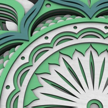 Intra απο ξύλο plywood 3mm-4mm πάχος - Flower Mandala , Layered Mandala  Δίασταση 30x30 cm INTRAFABR-29232461 - Image 6