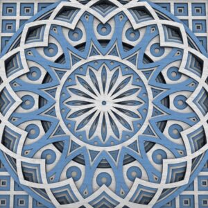 Intra απο ξύλο plywood 3mm-4mm πάχος - Flower Mandala , Layered Mandala  Δίασταση 30x30 cm INTRAFABR-29229341