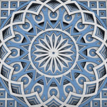 Intra απο ξύλο plywood 3mm-4mm πάχος - Flower Mandala , Layered Mandala  Δίασταση 30x30 cm INTRAFABR-29229341 - Image 1