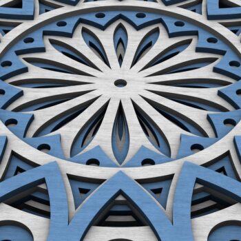 Intra απο ξύλο plywood 3mm-4mm πάχος - Flower Mandala , Layered Mandala  Δίασταση 30x30 cm INTRAFABR-29229341 - Image 5