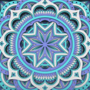 Intra απο ξύλο plywood 3mm-4mm πάχος - Flower Mandala , Layered Mandala  Δίασταση 30x30 cm INTRAFABR-29232559