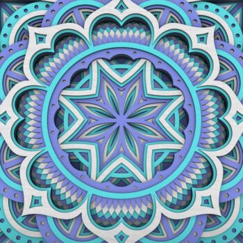 Intra απο ξύλο plywood 3mm-4mm πάχος - Flower Mandala , Layered Mandala  Δίασταση 30x30 cm INTRAFABR-29232559 - Image 1