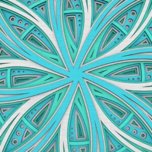 Intra απο ξύλο plywood 3mm-4mm πάχος - Flower Mandala , Layered Mandala  Δίασταση 30x30 cm INTRAFABR-29288395