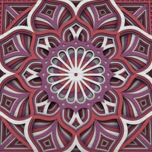 Intra απο ξύλο plywood 3mm-4mm πάχος - Flower Mandala , Layered Mandala  Δίασταση 30x30 cm INTRAFABR-29229815