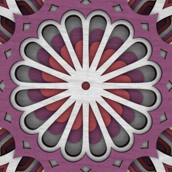 Intra απο ξύλο plywood 3mm-4mm πάχος - Flower Mandala , Layered Mandala  Δίασταση 30x30 cm INTRAFABR-29229815 - Image 9