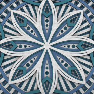 Intra απο ξύλο plywood 3mm-4mm πάχος - Flower Mandala , Layered Mandala  Δίασταση 30x30 cm INTRAFABR-29229930