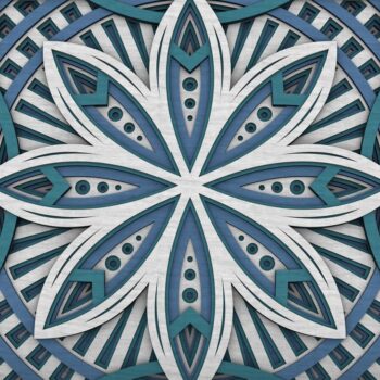 Intra απο ξύλο plywood 3mm-4mm πάχος - Flower Mandala , Layered Mandala  Δίασταση 30x30 cm INTRAFABR-29229930 - Image 1