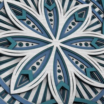 Intra απο ξύλο plywood 3mm-4mm πάχος - Flower Mandala , Layered Mandala  Δίασταση 30x30 cm INTRAFABR-29229930 - Image 3