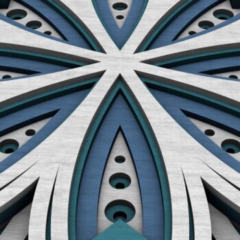 Intra απο ξύλο plywood 3mm-4mm πάχος - Flower Mandala , Layered Mandala  Δίασταση 30x30 cm INTRAFABR-29229930 - Image 5