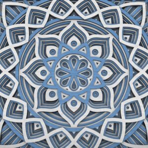 Intra απο ξύλο plywood 3mm-4mm πάχος - Flower Mandala , Layered Mandala  Δίασταση 30x30 cm INTRAFABR-29230027