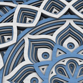 Intra απο ξύλο plywood 3mm-4mm πάχος - Flower Mandala , Layered Mandala  Δίασταση 30x30 cm INTRAFABR-29230027 - Image 6