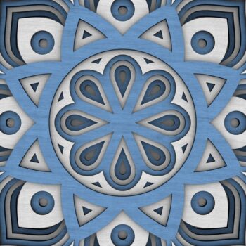 Intra απο ξύλο plywood 3mm-4mm πάχος - Flower Mandala , Layered Mandala  Δίασταση 30x30 cm INTRAFABR-29230027 - Image 9