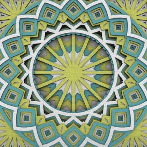 Intra απο ξύλο plywood 3mm-4mm πάχος - Flower Mandala , Layered Mandala  Δίασταση 30x30 cm INTRAFABR-29230161