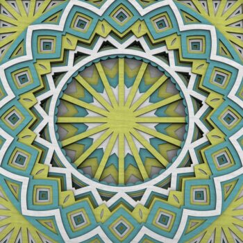 Intra απο ξύλο plywood 3mm-4mm πάχος - Flower Mandala , Layered Mandala  Δίασταση 30x30 cm INTRAFABR-29230161 - Image 1