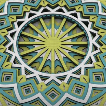 Intra απο ξύλο plywood 3mm-4mm πάχος - Flower Mandala , Layered Mandala  Δίασταση 30x30 cm INTRAFABR-29230161 - Image 4