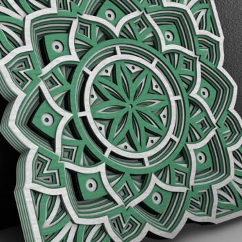 Intra απο ξύλο plywood 3mm-4mm πάχος - Flower Mandala , Layered Mandala  Δίασταση 30x30 cm INTRAFABR-29229039 - Image 2