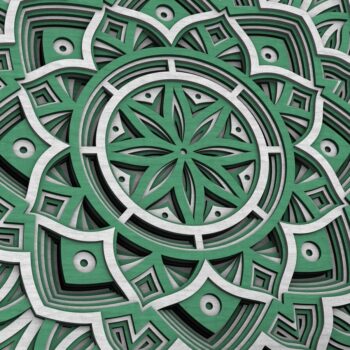 Intra απο ξύλο plywood 3mm-4mm πάχος - Flower Mandala , Layered Mandala  Δίασταση 30x30 cm INTRAFABR-29229039 - Image 3