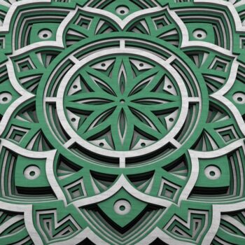 Intra απο ξύλο plywood 3mm-4mm πάχος - Flower Mandala , Layered Mandala  Δίασταση 30x30 cm INTRAFABR-29229039 - Image 4