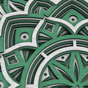 Intra απο ξύλο plywood 3mm-4mm πάχος - Flower Mandala , Layered Mandala  Δίασταση 30x30 cm INTRAFABR-29229039 - Image 6