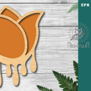 Intra απο ξύλο plywood 3mm-4mm πάχος - Διακόσμηση κομμένη με λέιζερ λιωμένη με λουλούδια 1 Δίασταση 20x20 cm INTRAFABR-120094398 - Image 1