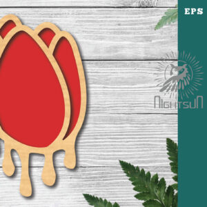 Intra απο ξύλο plywood 3mm-4mm πάχος - Διακόσμηση με κομμένο λέιζερ λιωμένο με λουλούδια 2 Δίασταση 20x20 cm INTRAFABR-120094442