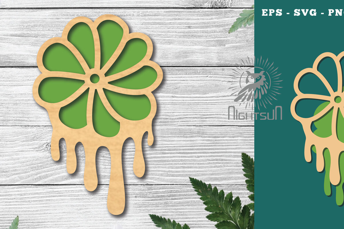 Intra απο ξύλο plywood 3mm-4mm πάχος - Διακόσμηση κομμένη με λέιζερ λιωμένη με λουλούδια 6 Δίασταση 20x20 cm INTRAFABR-120094576