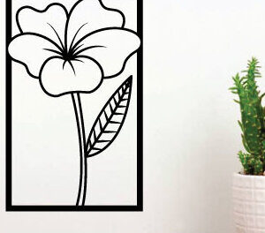 Intra απο ξύλο plywood 3mm-4mm πάχος - Flower Metal Art Wall Art File Cut Laser  Δίασταση 40x50 cm INTRAFABR-65903087