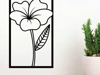 Intra απο ξύλο plywood 3mm-4mm πάχος - Flower Metal Art Wall Art File Cut Laser  Δίασταση 40x50 cm INTRAFABR-65903087 - Image 1