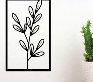 Intra απο ξύλο plywood 3mm-4mm πάχος - Flower Metal Art Wall Art File Cut Laser  Δίασταση 40x50 cm INTRAFABR-65903252