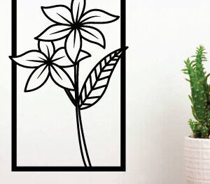 Intra απο ξύλο plywood 3mm-4mm πάχος - Flower Metal Art Wall Art File Cut Laser  Δίασταση 40x50 cm INTRAFABR-65903026