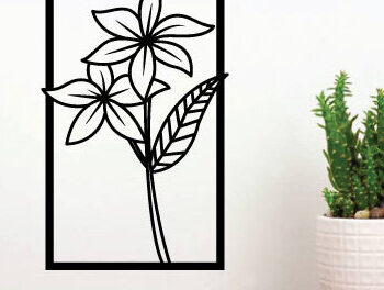 Intra απο ξύλο plywood 3mm-4mm πάχος - Flower Metal Art Wall Art File Cut Laser Δίασταση 40x50 cm INTRAFABR-65903026 - Image 1