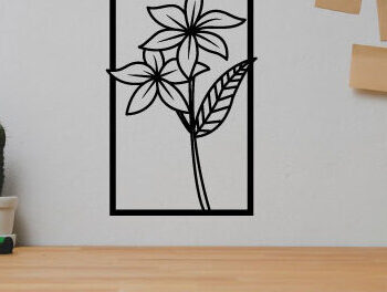 Intra απο ξύλο plywood 3mm-4mm πάχος - Flower Metal Art Wall Art File Cut Laser Δίασταση 40x50 cm INTRAFABR-65903026 - Image 2