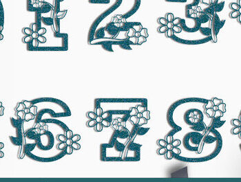 Intra απο ξύλο plywood 3mm-4mm πάχος - Αριθμός λουλουδιών Laser Cut  Design Δίασταση 30x20 cm INTRAFABR-74332695 - Image 1