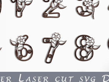 Intra απο ξύλο plywood 3mm-4mm πάχος - Αριθμός λουλουδιών Laser Cut  Design Δίασταση 30x20 cm INTRAFABR-74332708 - Image 1