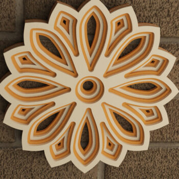 Intra απο ξύλο plywood 3mm-4mm πάχος - Στολίδι λουλουδιών Δίασταση 6x6 cm INTRAFABR-117822710 - Image 1